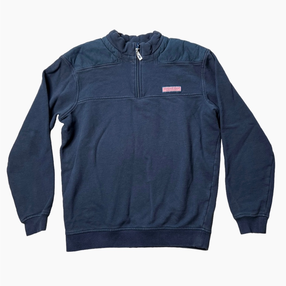 Vineyard Vines Navy Quarter Zip Pullover Fleece Sweater Sweatshirt Mens Size S